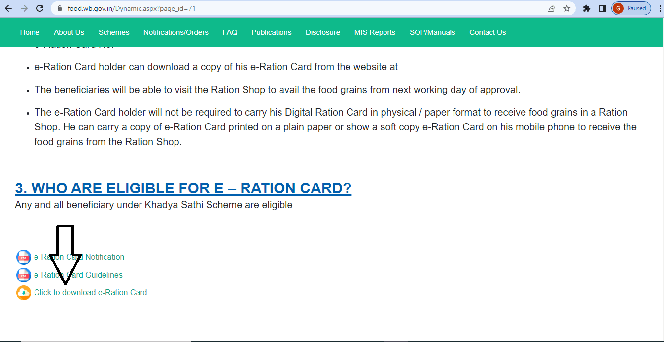 Download e-Ration Card