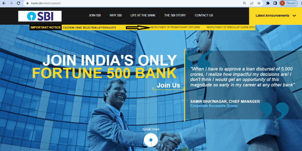 SBI PO Recruitment 2022