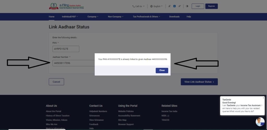 Aadhaar PAN Link