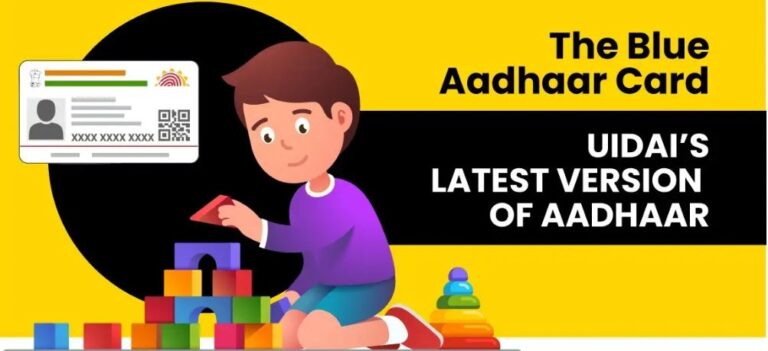 Blue Aadhaar Card