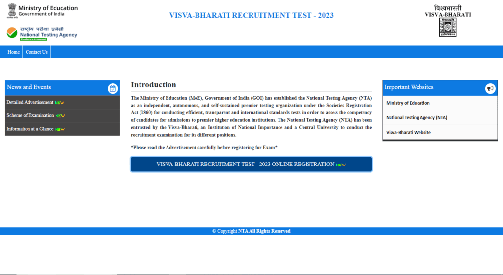 Visva Bharati Recruitment 2023