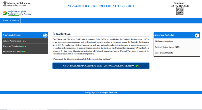 Visva Bharati Recruitment 2023
