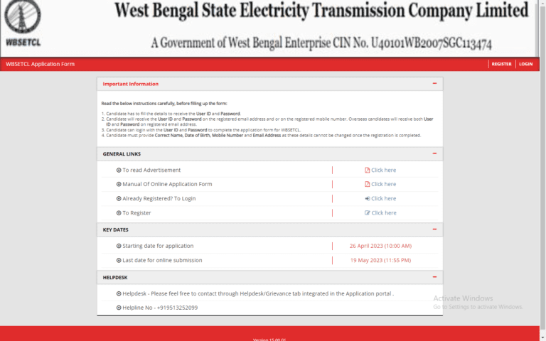WBSETCL Recruitment