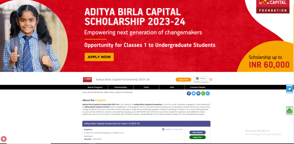 Aditya Birla Capital Scholarship