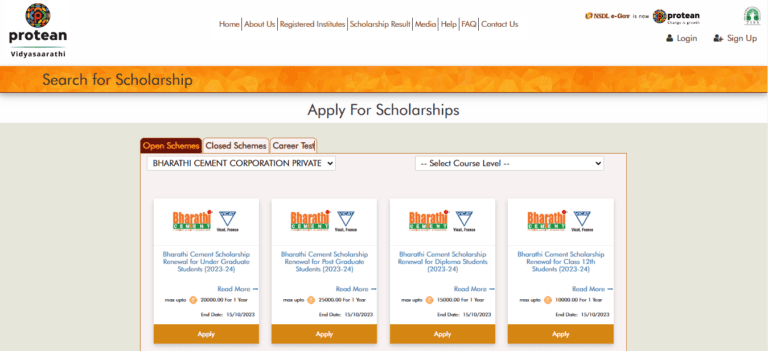 Bharathi Cement Scholarship 2023