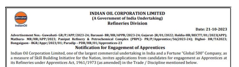 IOCL Recruitment 2023