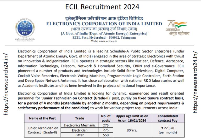 ECIL Recruitment 2024
