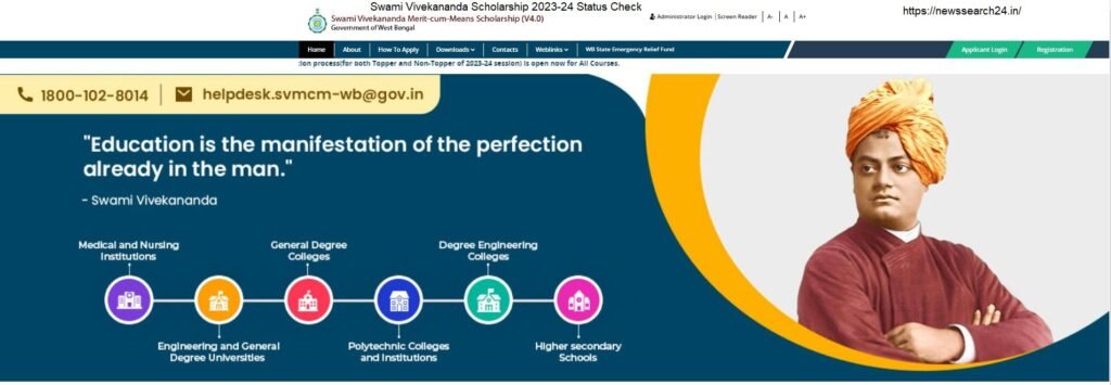Swami Vivekananda Scholarship 2023-24