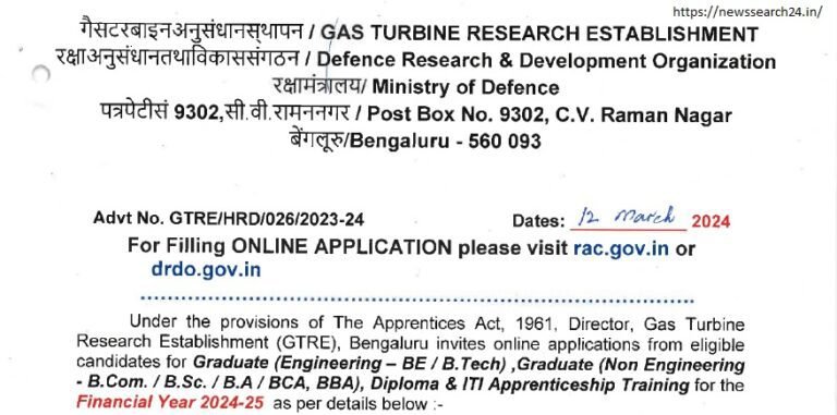 DRDO Recruitment 2024