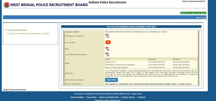 Kolkata Police Recruitment