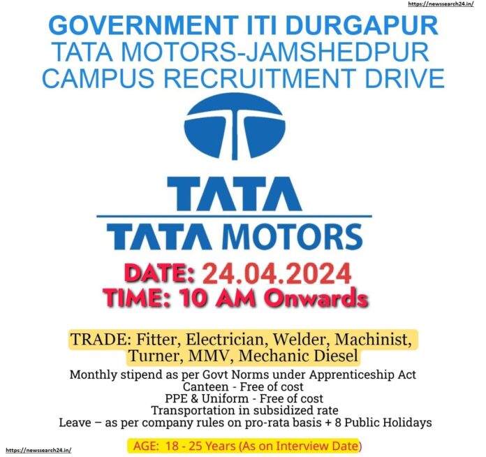 Tata Motors Jamshedpur Campus Recruitment 2024