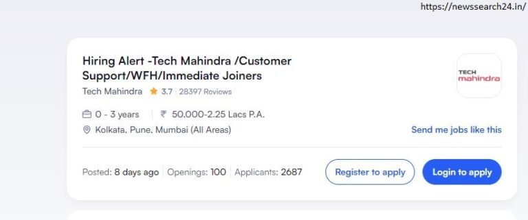 Tech Mahindra Recruitment 2024