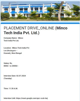 PLACEMENT DRIVE_ONLINE (Minco Tech India Pvt. Ltd.)