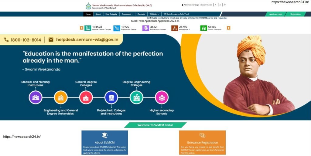 Swami Vivekananda Scholarship Payment
