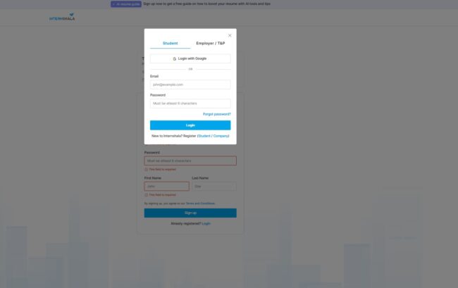 Already registered? Login