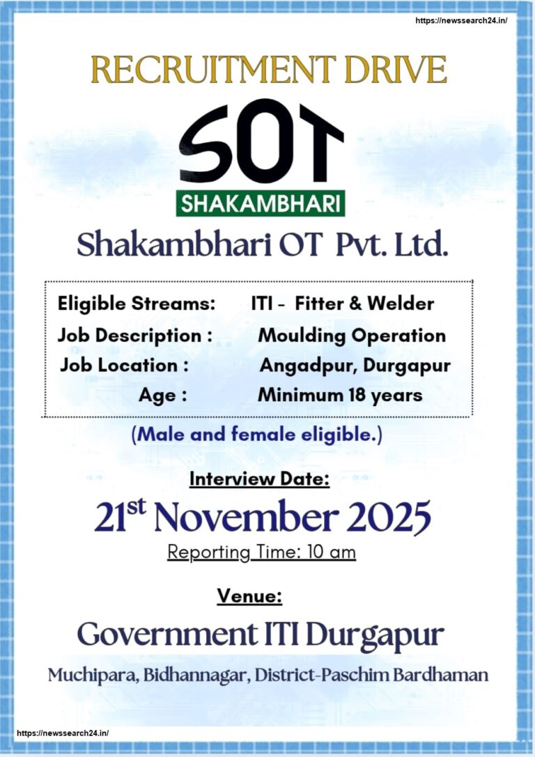 Shakambhari OT Pvt. Ltd. নিয়োগ