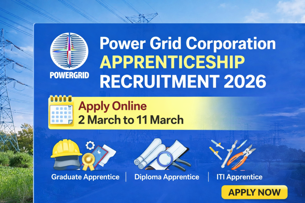 Power Grid Corporation Apprenticeship Recruitment 2026